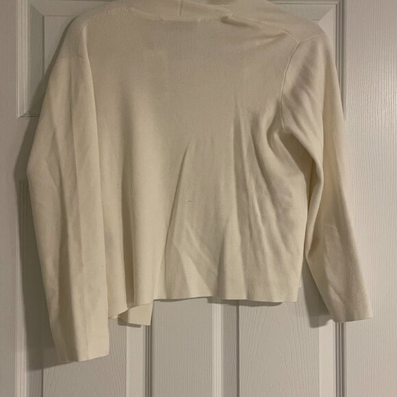 NWT SIMONS ECOVERO LENZING Ivory SHRUG Cropped Cardigan - Picture 9 of 9